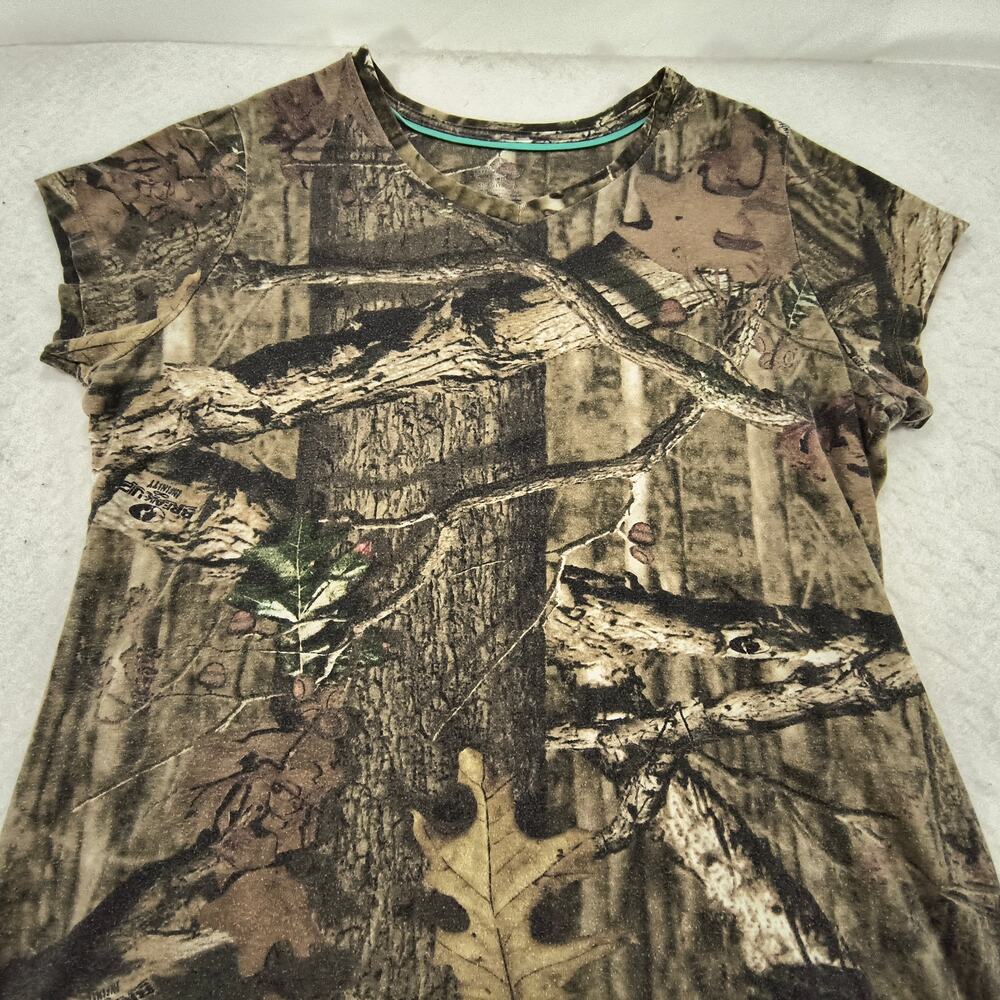 Mossy Oak Casual Crew Neck Short Sleeve T Shirt Womens Size Extra Large XL Camo